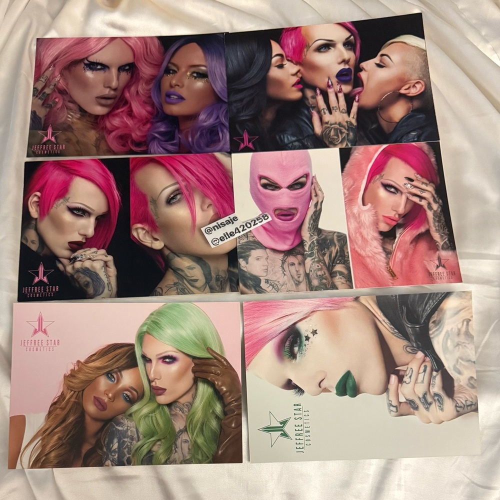 Jeffree Star Cosmetics ***SIX***Promotional Posters HTF/Rare & 3Liquid Lipsticks